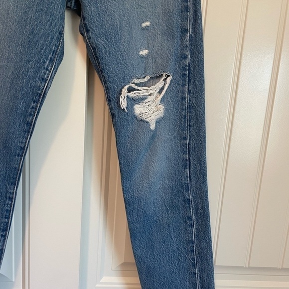 Levi’s wedgie straight crop jeans distressed light wash size 24 NWOT - Picture 5 of 9